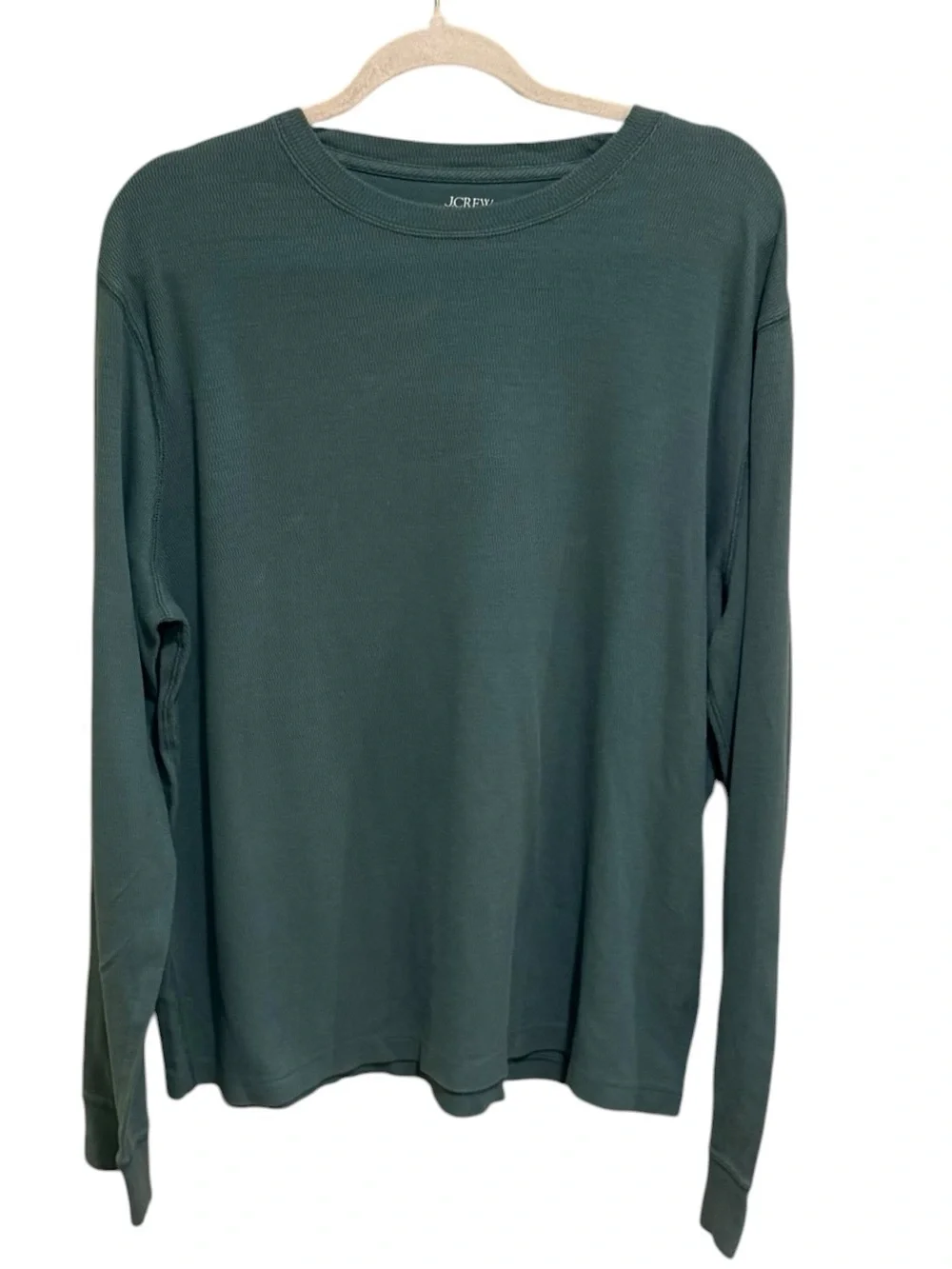 J. Crew Men's Essential Long-Sleeve Crewneck Thermal Shirt - Smoke Teal